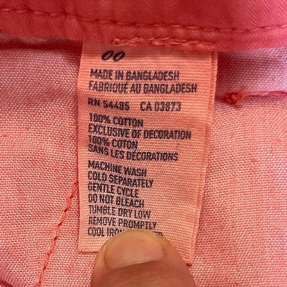 Set Of 2 American Eagle Outfitters Cotton  Shorts Sz 0/ 00 Blue/ Coral - Picture 3 of 9